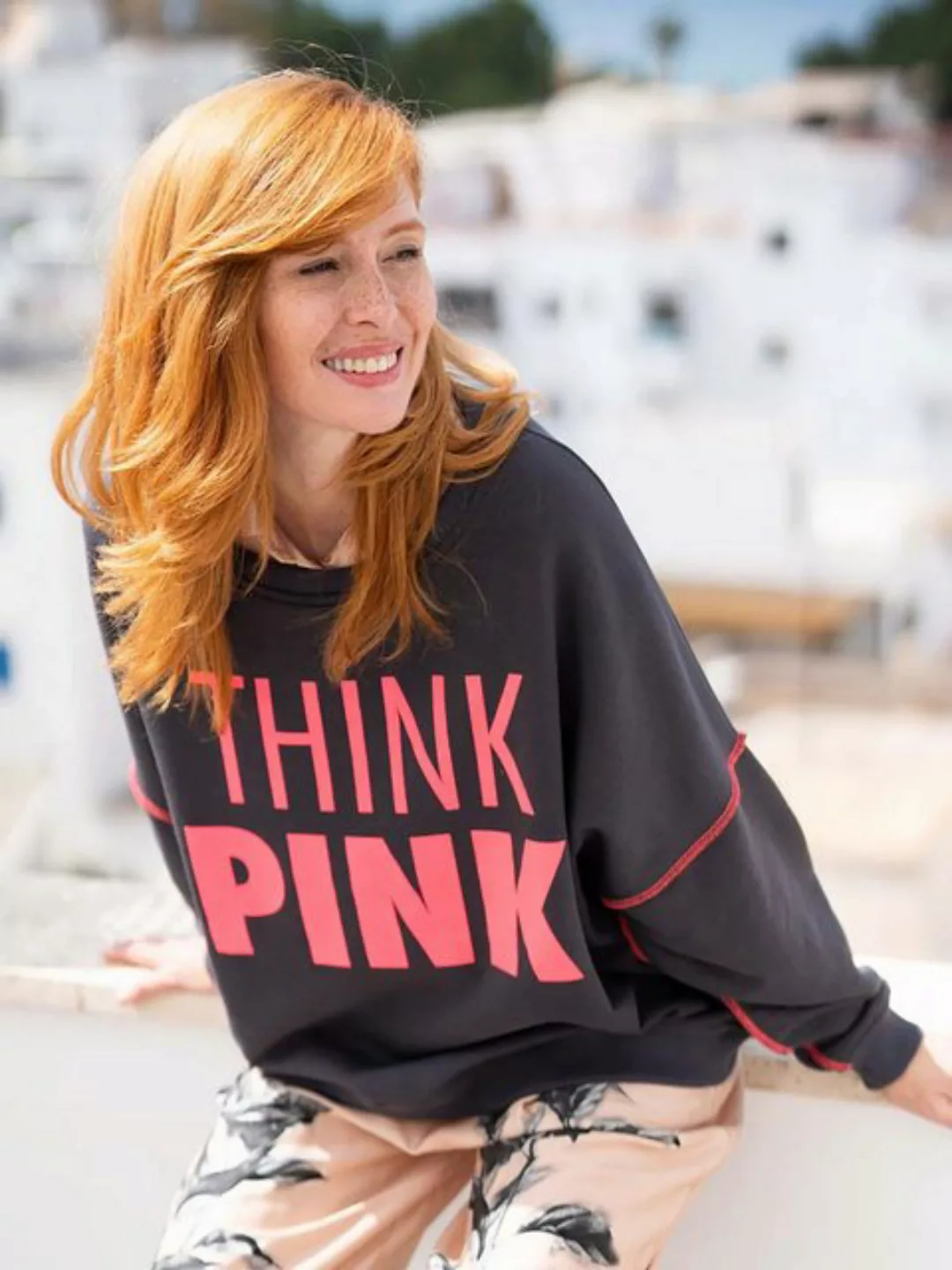 Miss Goodlife Rundhalspullover Roundneck Think Pink günstig online kaufen