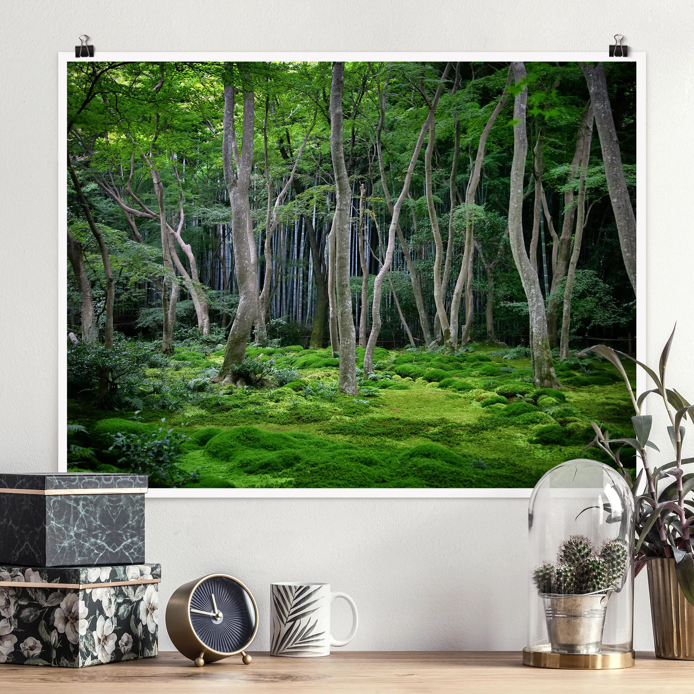 Poster Natur & Landschaft - Querformat Japanischer Wald günstig online kaufen