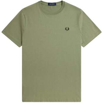 Fred Perry  T-Shirts & Poloshirts Crew Neck T-Shirt Olive Mint günstig online kaufen