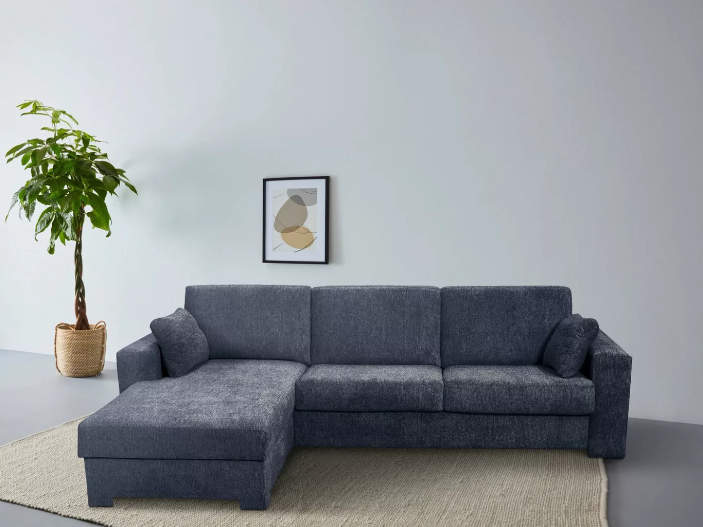 Home affaire Ecksofa "Roma "M" Matratzenhöhe 14 cm, Dauerschlaffunktion, mi günstig online kaufen