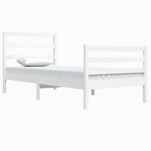 vidaXL Bett Massivholzbett Weiß Kiefer 90x200 cm günstig online kaufen