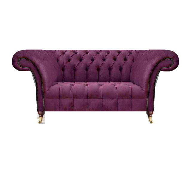 Xlmoebel Sofa Zweier-Couch in Violett für das Wohnzimmer - Chesterfield Pol günstig online kaufen