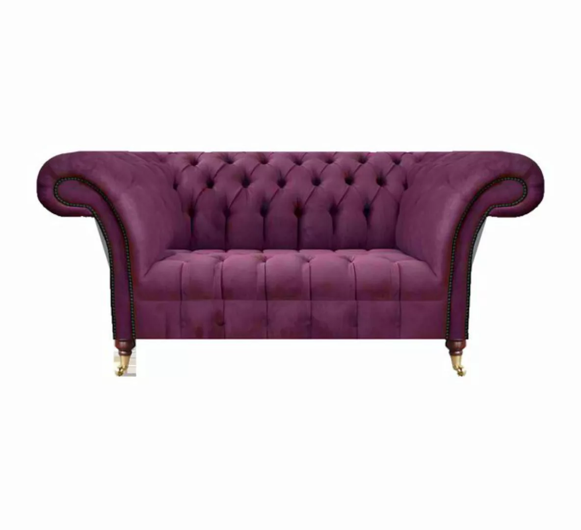 Xlmoebel Sofa Zweier-Couch in Violett für das Wohnzimmer - Chesterfield Pol günstig online kaufen