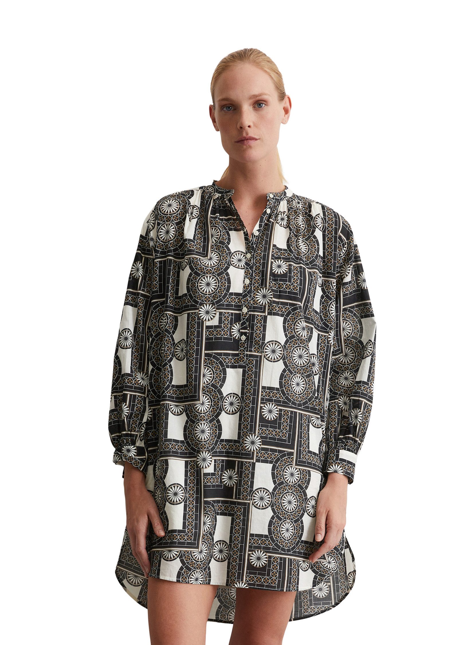 Marc O'Polo Hemdblusenkleid aus leichtem Baumwoll-Voile günstig online kaufen