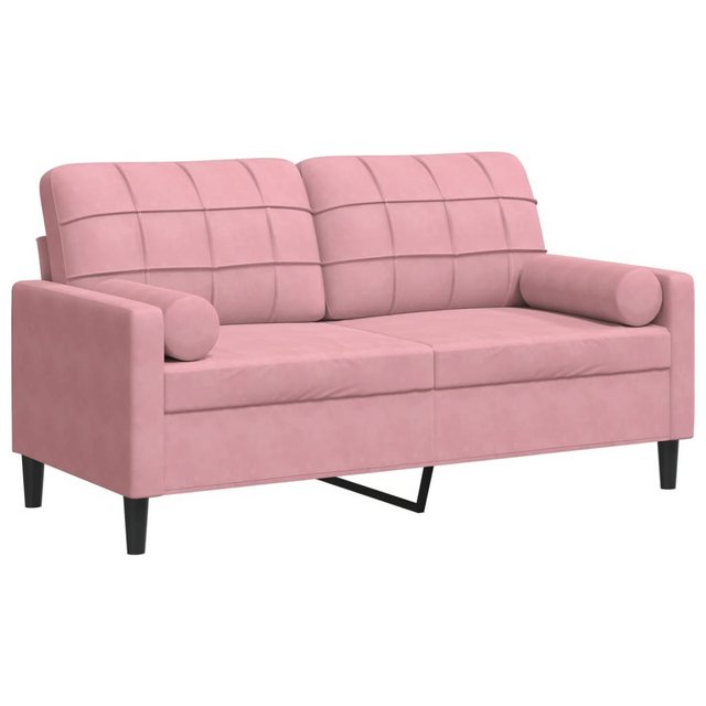 vidaXL Sofa, 2-Sitzer-Sofa mit Zierkissen Rosa 140 cm Samt günstig online kaufen