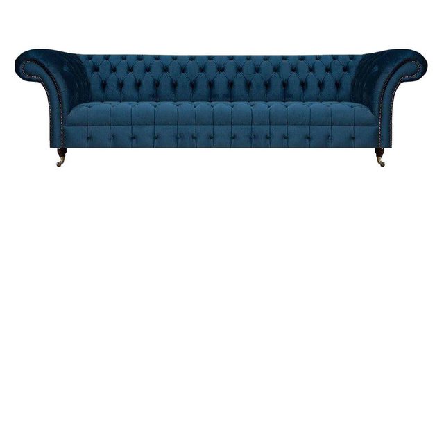 JVmoebel Chesterfield-Sofa Sofagarnitur Blau Luxus Komplett 3tlg Sitzmöbel günstig online kaufen