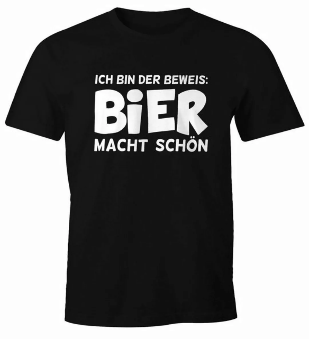 MoonWorks Print-Shirt Ich bin der Beweis Bier macht schön Herren T-Shirt Tr günstig online kaufen