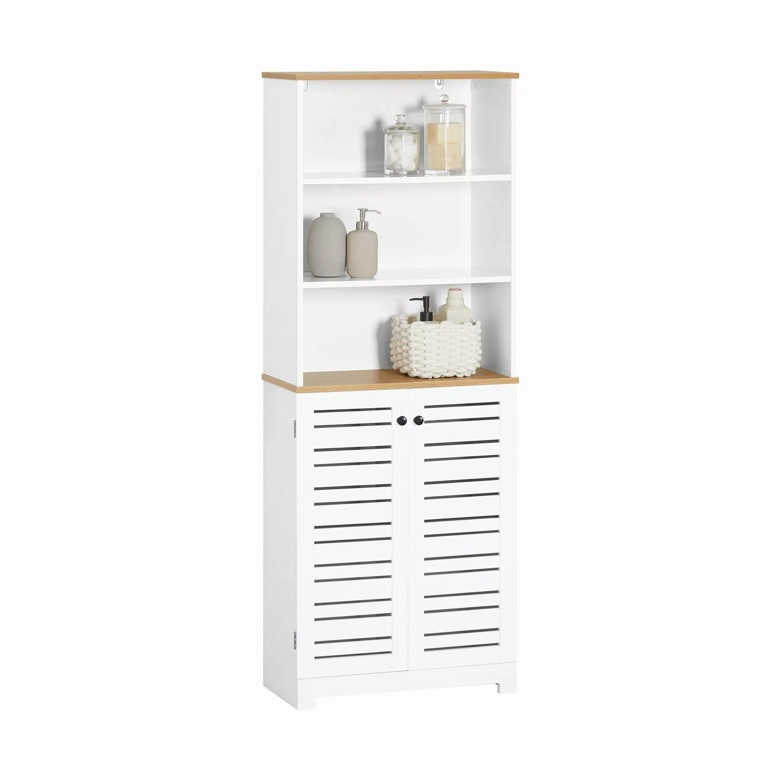 SoBuy Hochschrank BZR44 Badschrank Aufbewahrungsschrank mit günstig online kaufen