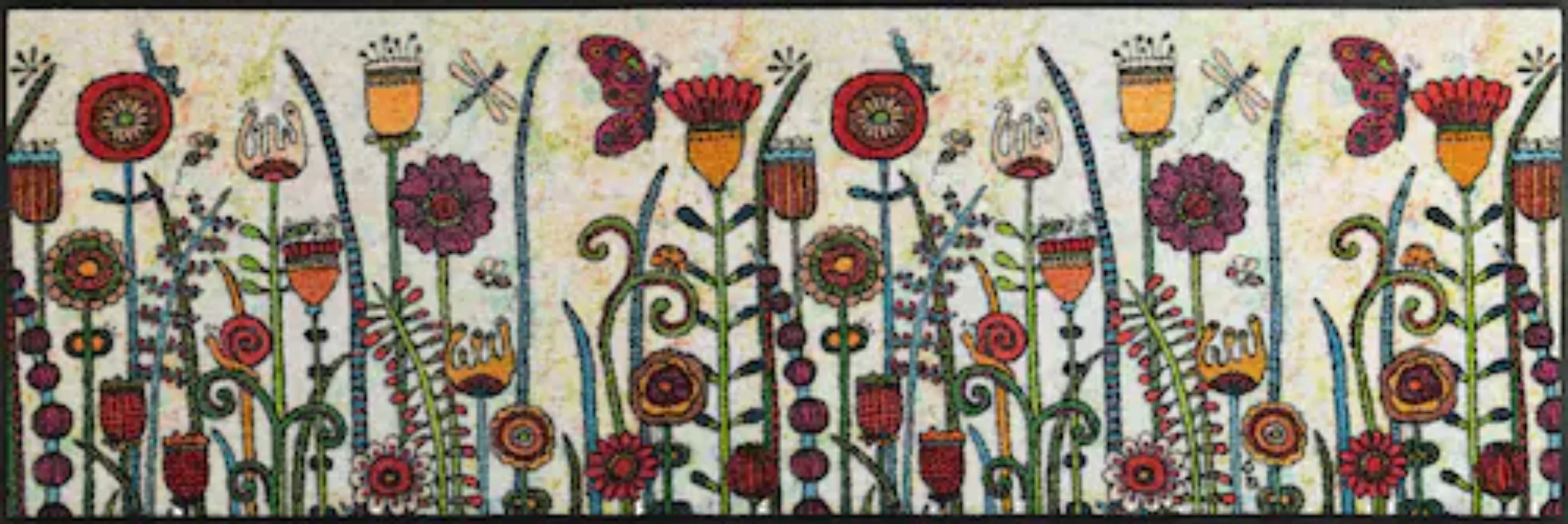 wash+dry by Kleen-Tex Teppich »Sonnentag«, rechteckig, Motiv Blumen, In- un günstig online kaufen
