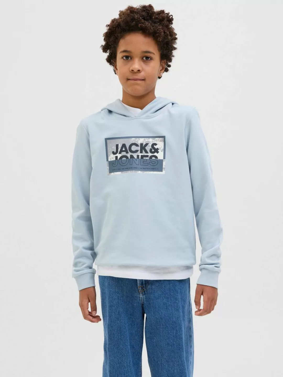 Jack & Jones Junior Hoodie JCOLOGAN SS24 PRINT SWEAT HOOD SN JNR günstig online kaufen