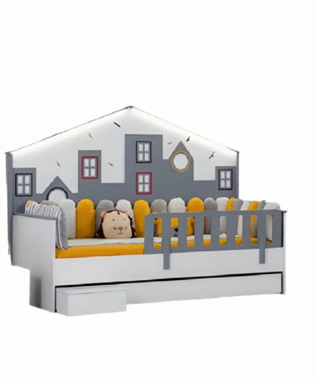 JVmoebel Kinderbett Holz Kinderbett Bett Kinderzimmer Kinderzimmermöbel Hel günstig online kaufen
