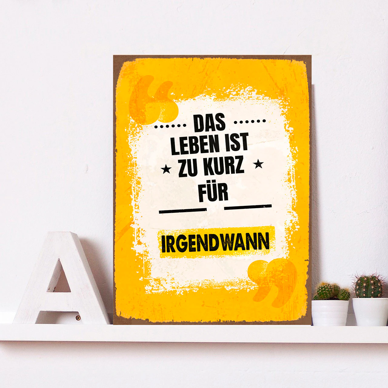 queence Metallbild "Irgendwann", Schriftzüge-Schriftzug-Motivationsbilder, günstig online kaufen