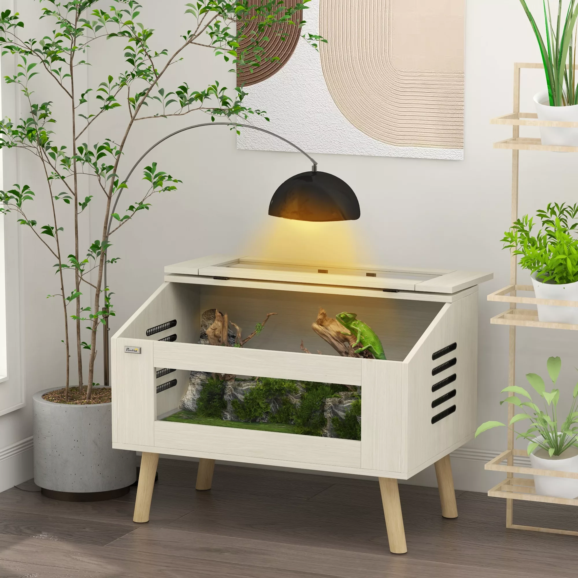 PawHut Terrarium für Reptilien mit Seitenbelüftung, 111L Schlangenterrarium günstig online kaufen