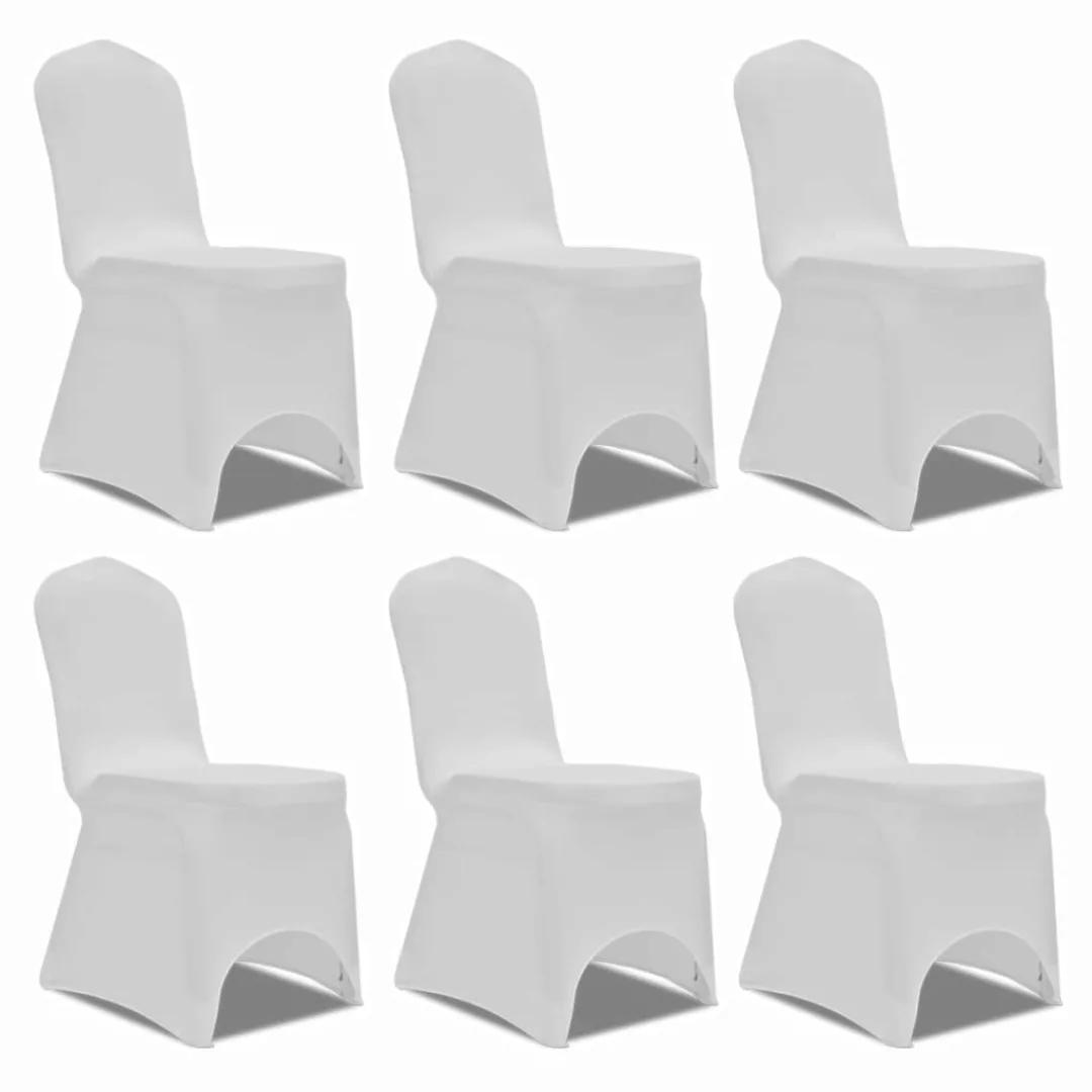 Stretch-stuhlhussen 12 Stk. Weiß günstig online kaufen