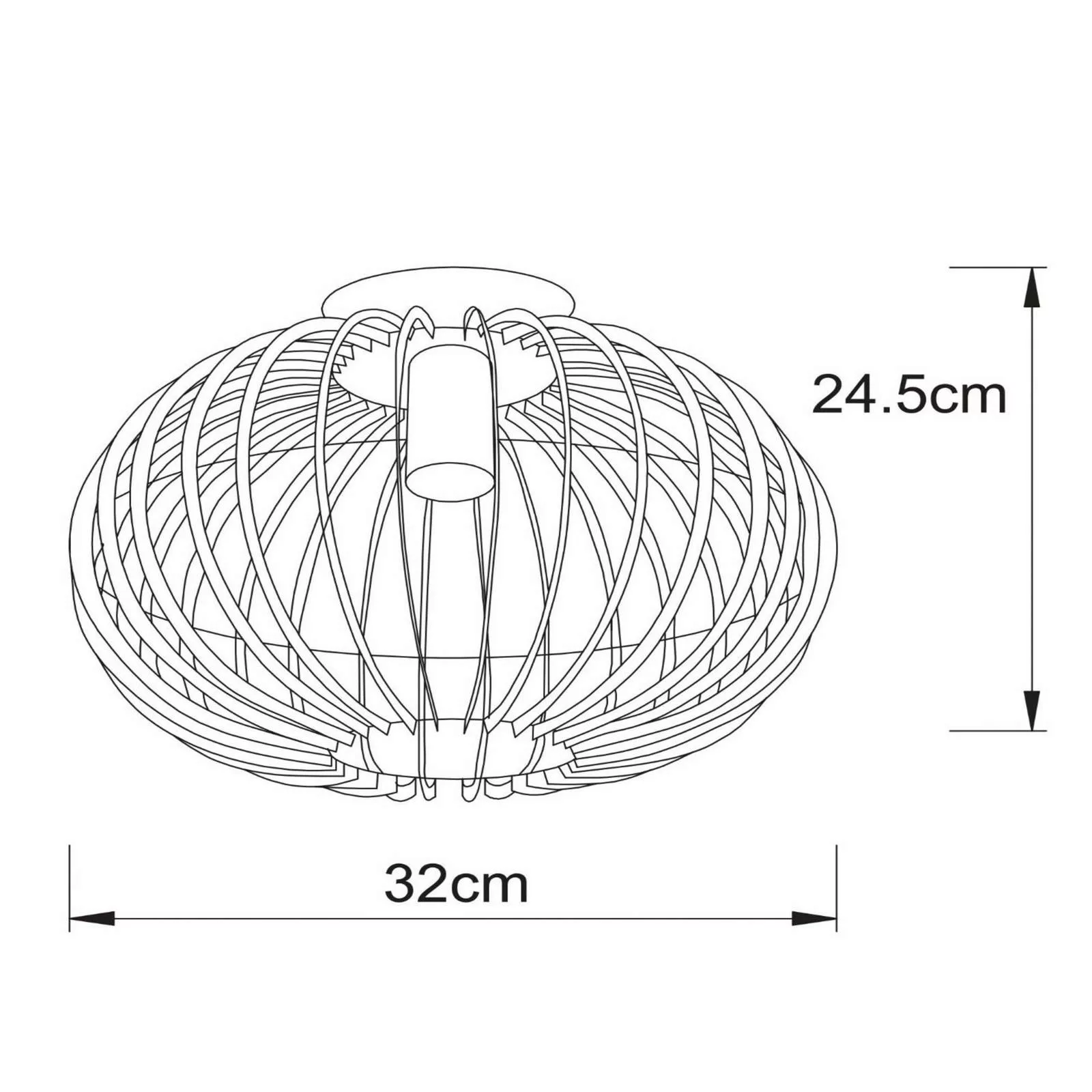 Deckenleuchte Reda schwarz Ø 32 cm günstig online kaufen