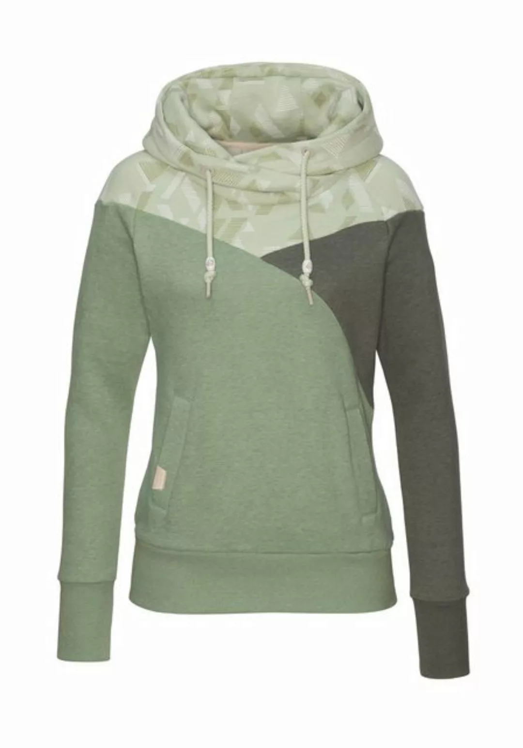 Ragwear Kapuzensweatshirt CHELLI mit Colorblock Muster günstig online kaufen