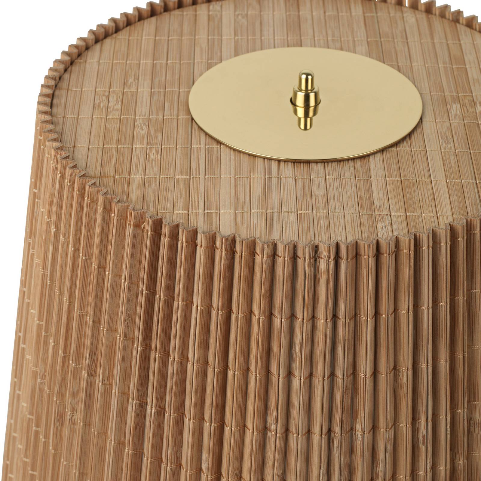 GUBI Tischleuchte 9205, messing, Bambus-Schirm, Höhe 58 cm günstig online kaufen