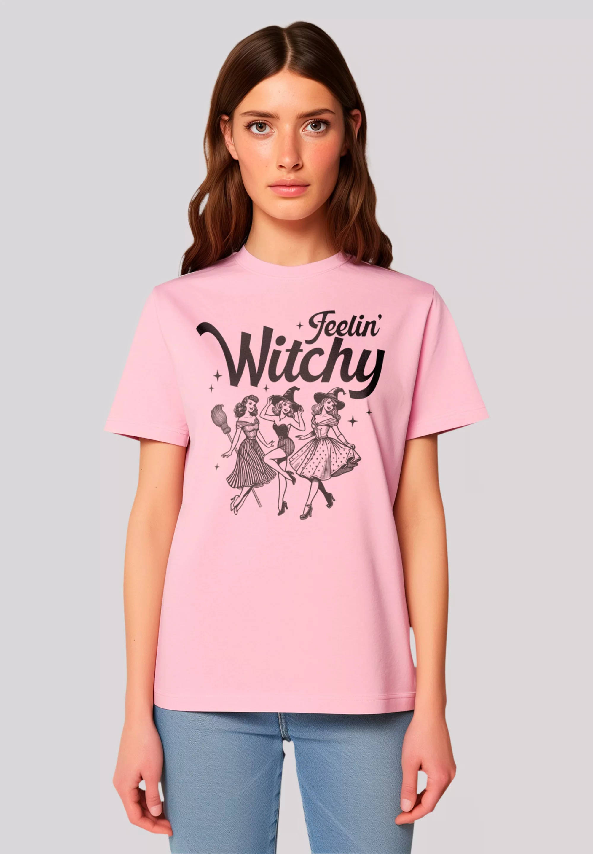 F4NT4STIC T-Shirt "Halloween Witch feelin witchy", Premium Qualität, Hallow günstig online kaufen