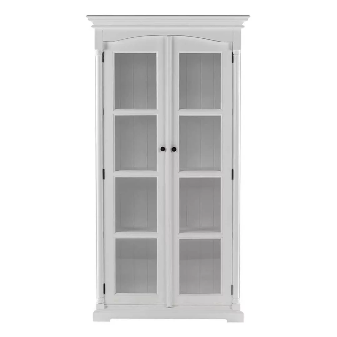 Esszimmervitrinenschrank weiss im Landhausstil 100x190x43 cm günstig online kaufen