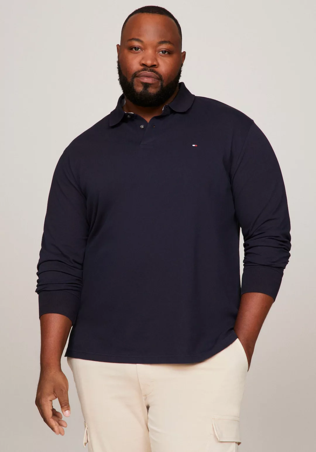 Tommy Hilfiger Big & Tall Langarm-Poloshirt "BT-1985 REGULAR LS POLO-B", in günstig online kaufen