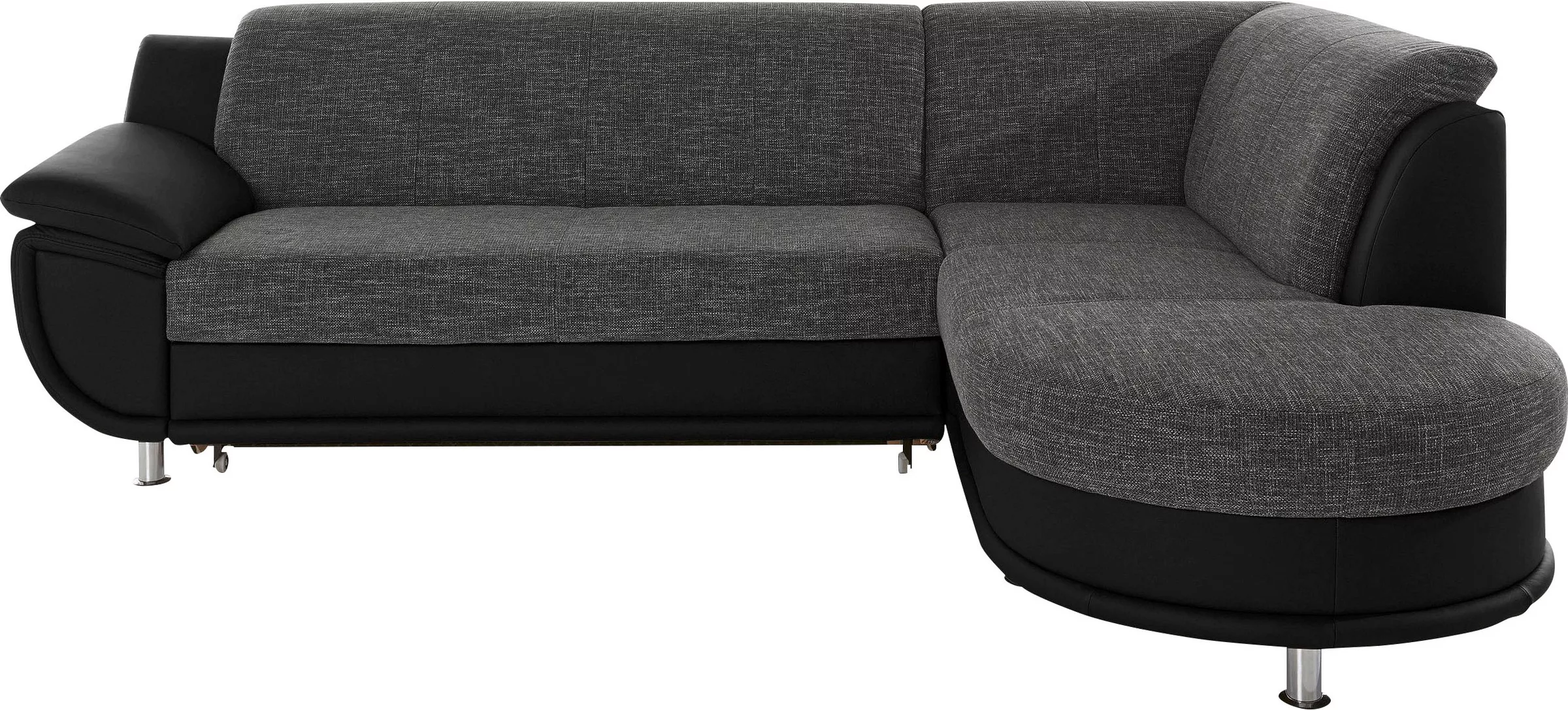 TRENDMANUFAKTUR Ecksofa »Rondo 3, zeitlos und bequem, Materialmix, breite A günstig online kaufen