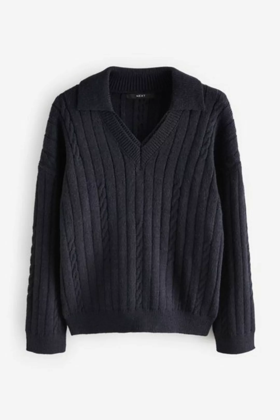 Next Polokragenpullover Pullover mit Polokragen und Zopfmusterdetail (1-tlg günstig online kaufen