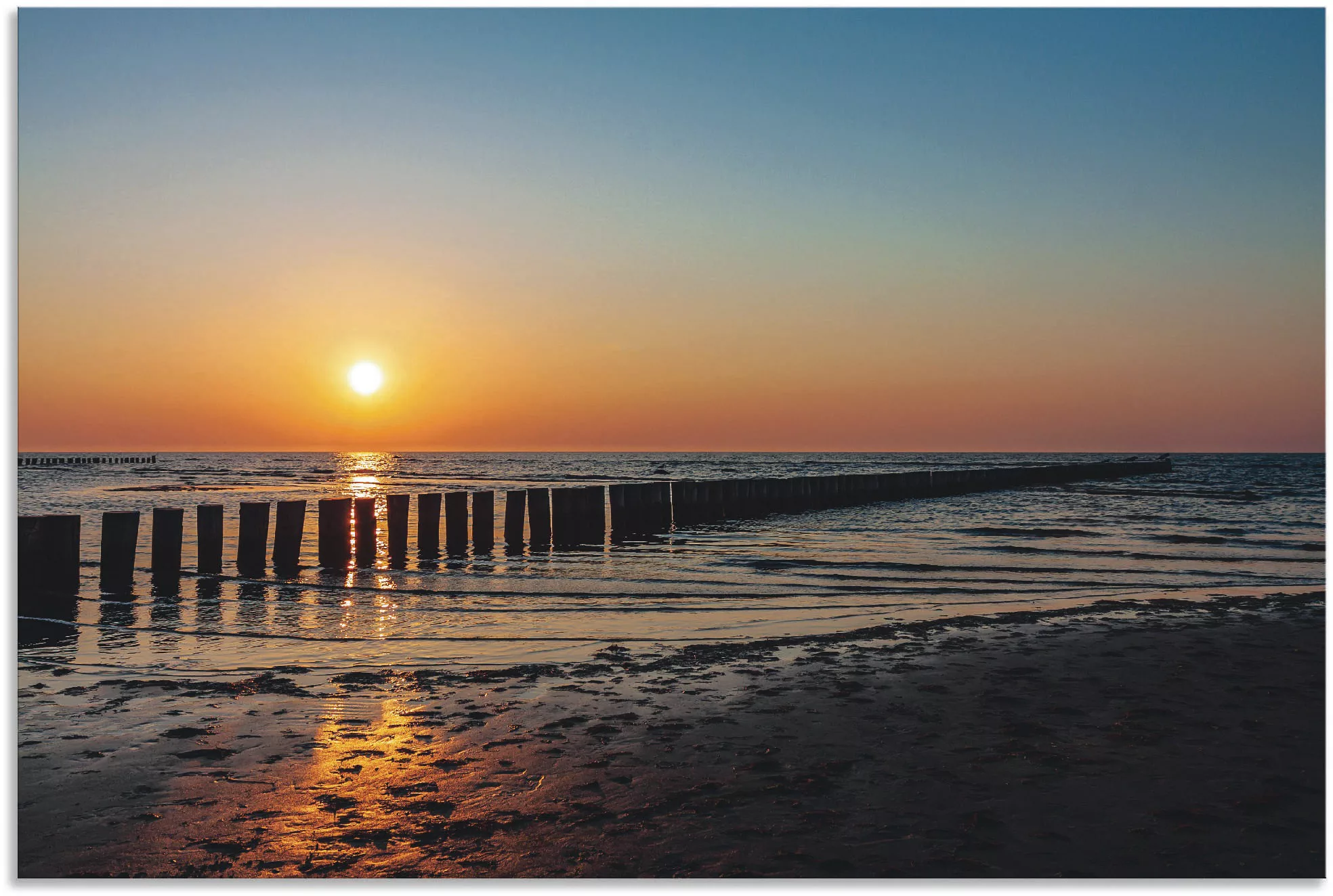 Artland Wandbild "Sonnenuntergang an Ostsee Insel Poel", Bilder vom Sonnenu günstig online kaufen