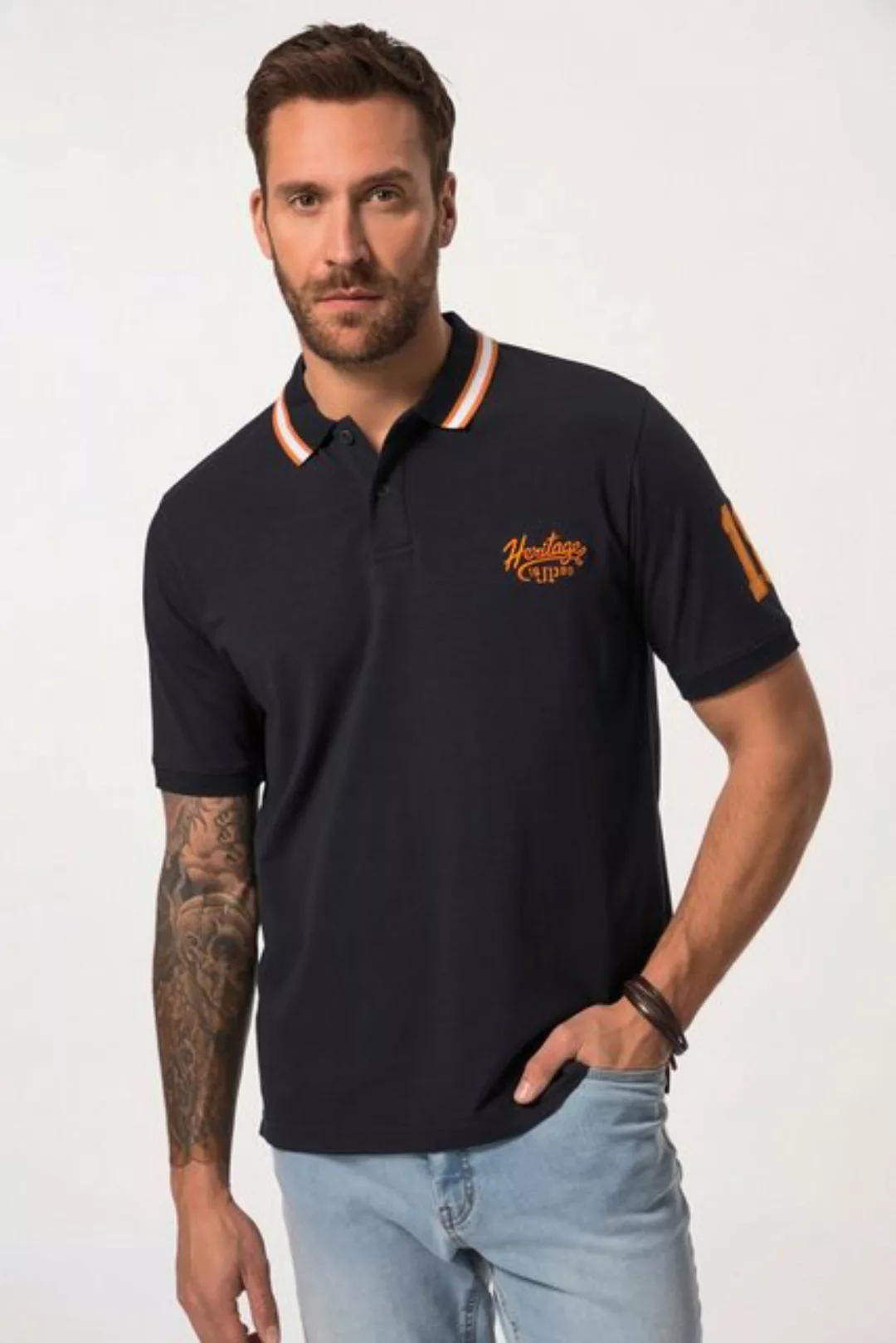 JP1880 Poloshirt Poloshirt FLEXNAMIC® Halbarm Kontraststreifen günstig online kaufen