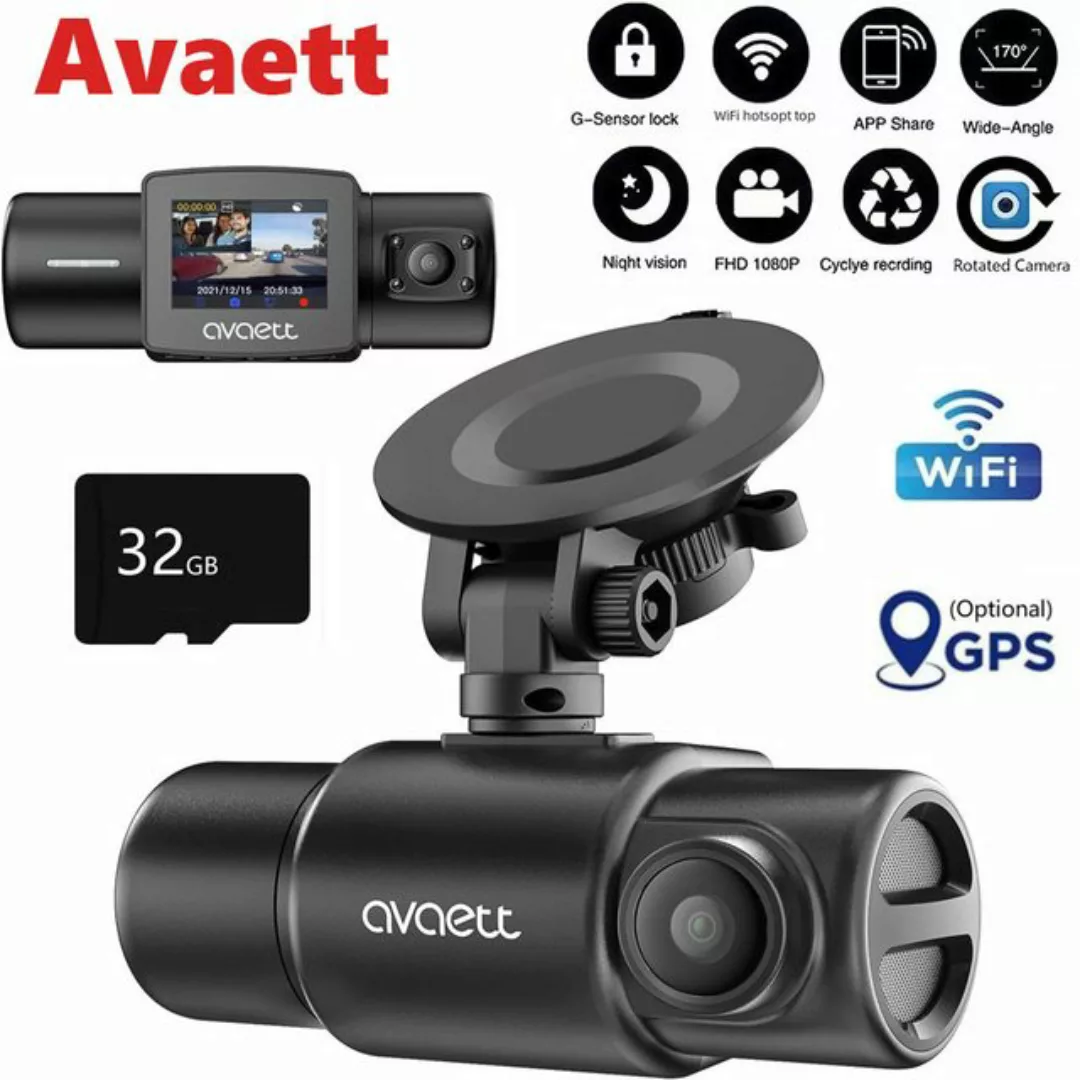 Avylet Dashcam Auto Vorne Hinten 2.5/1080P Dual Dash Cam mit SD Karte Dashc günstig online kaufen