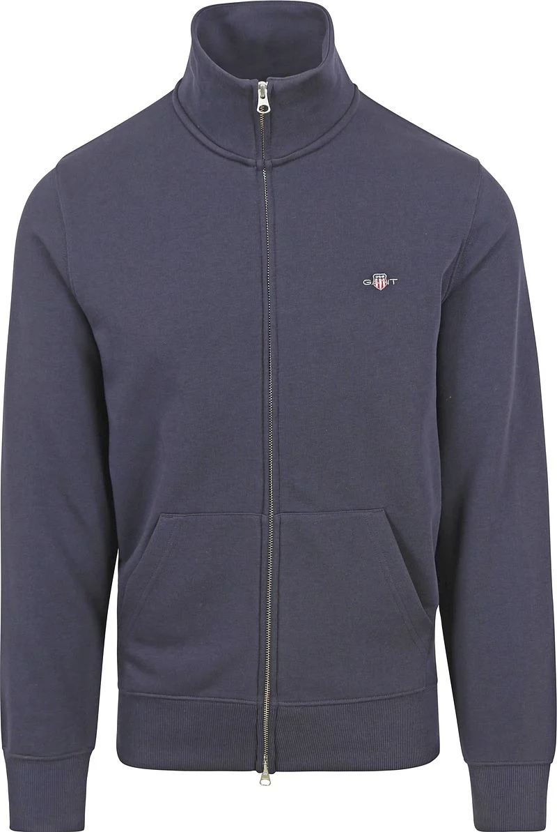 Gant Sweatjacke "REG SHIELD FULL ZIP SWEAT", mit Logostickerei auf der Brus günstig online kaufen