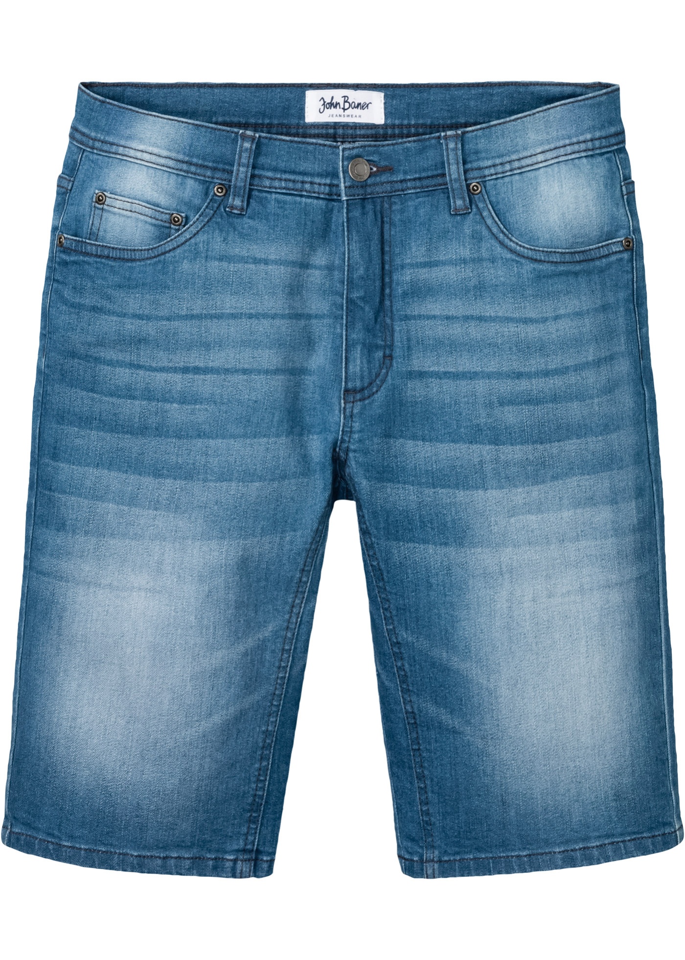 Stretch-Jeans-Bermuda mit verstärktem Schritt, Regular Fit günstig online kaufen