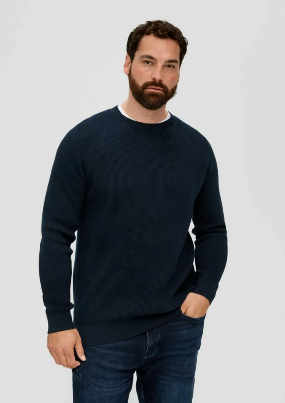 s.Oliver Strickpullover Feinstrickpullover aus Baumwolle günstig online kaufen