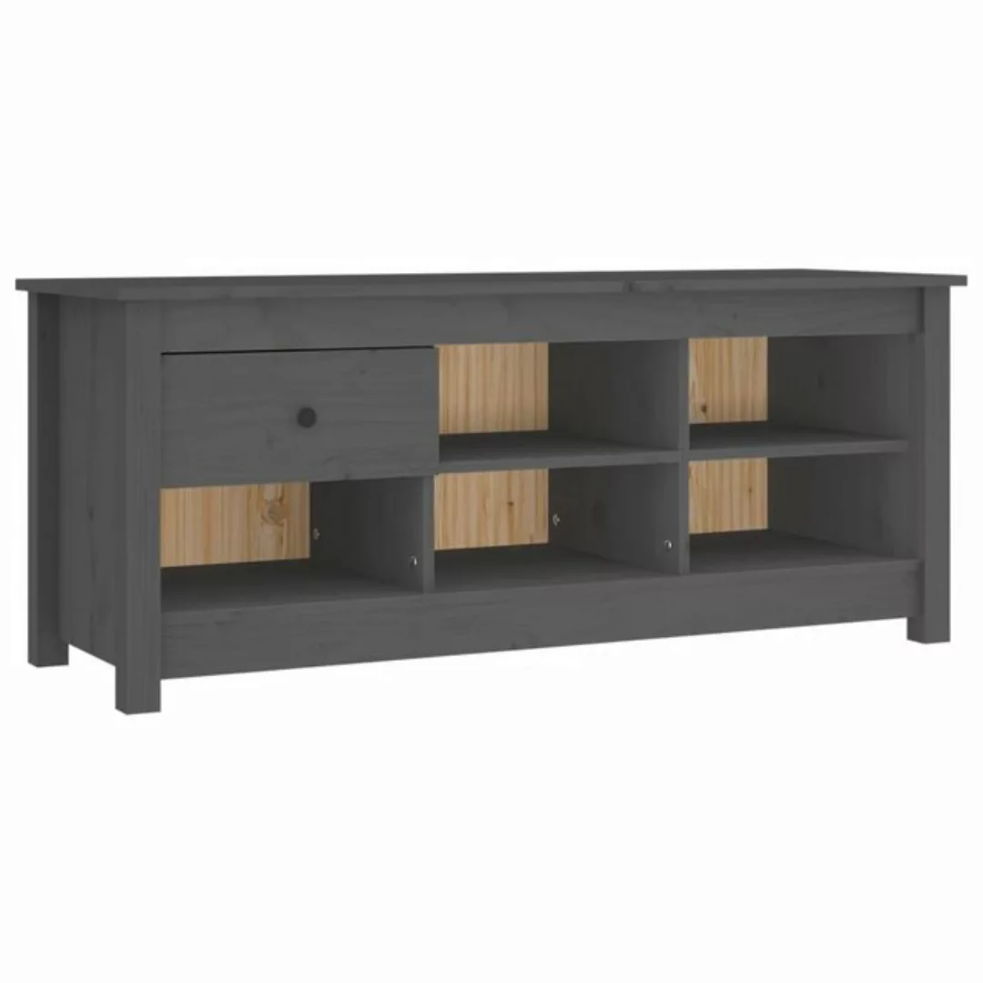 furnicato Schuhschrank Grau 110x38x45,5 cm Massivholz Kiefer günstig online kaufen