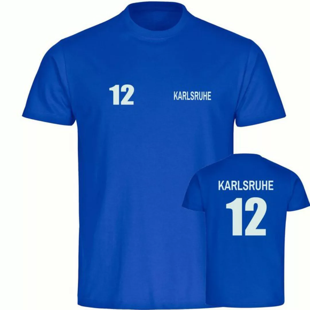 multifanshop T-Shirt Herren Karlsruhe - Trikot Nummer 12 - Männer günstig online kaufen