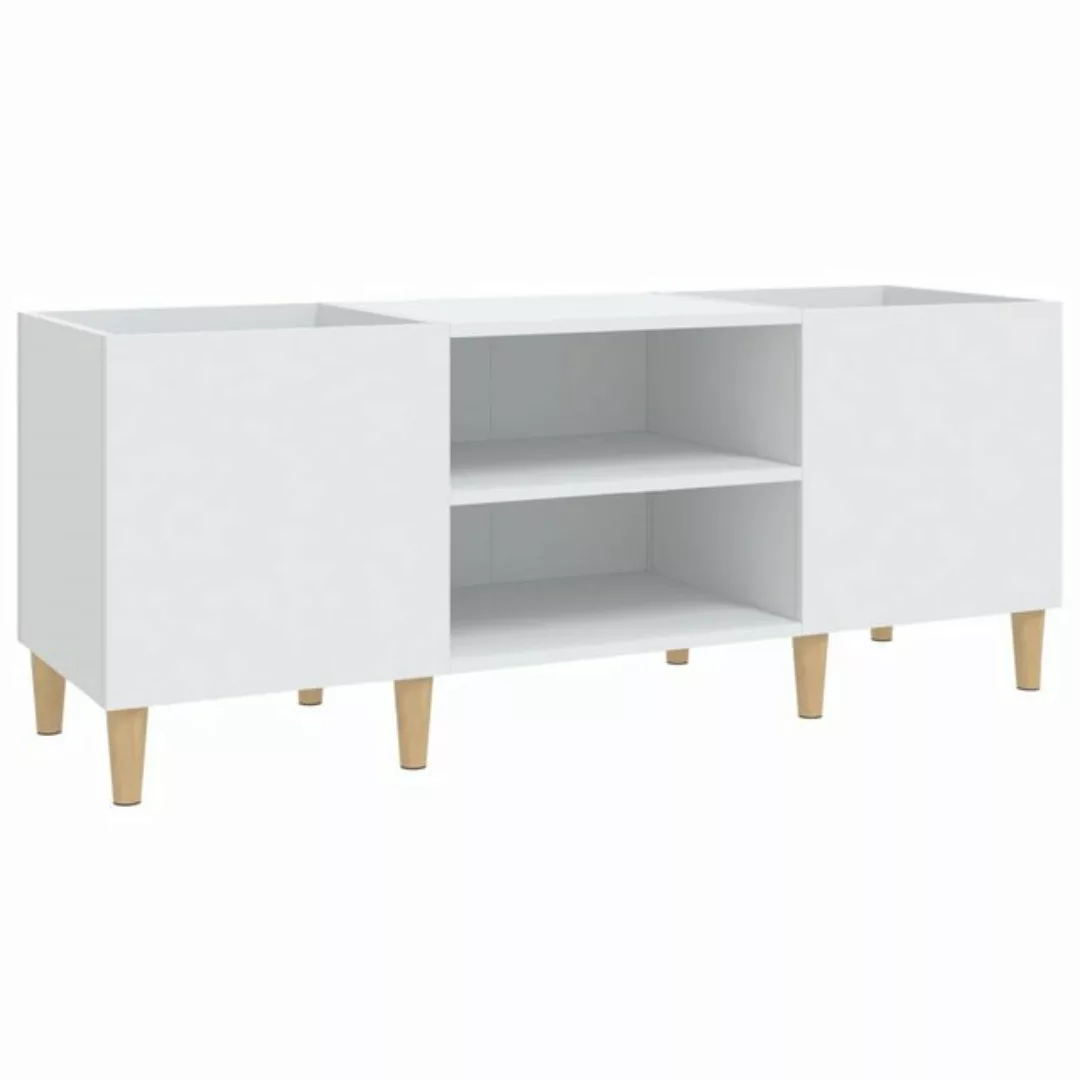 vidaXL Beistellschrank Plattenschrank Weiß 121x38x48 cm Holzwerkstoff günstig online kaufen