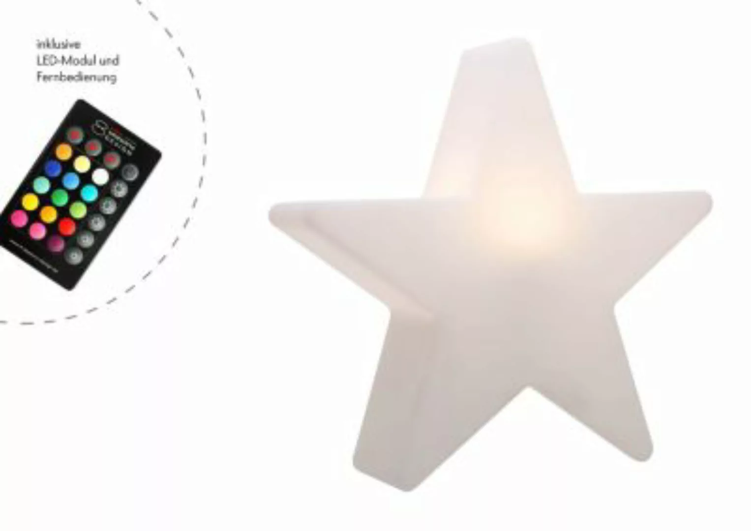 8 seasons design Shining Star (RGB) Gartenleuchte weiß günstig online kaufen