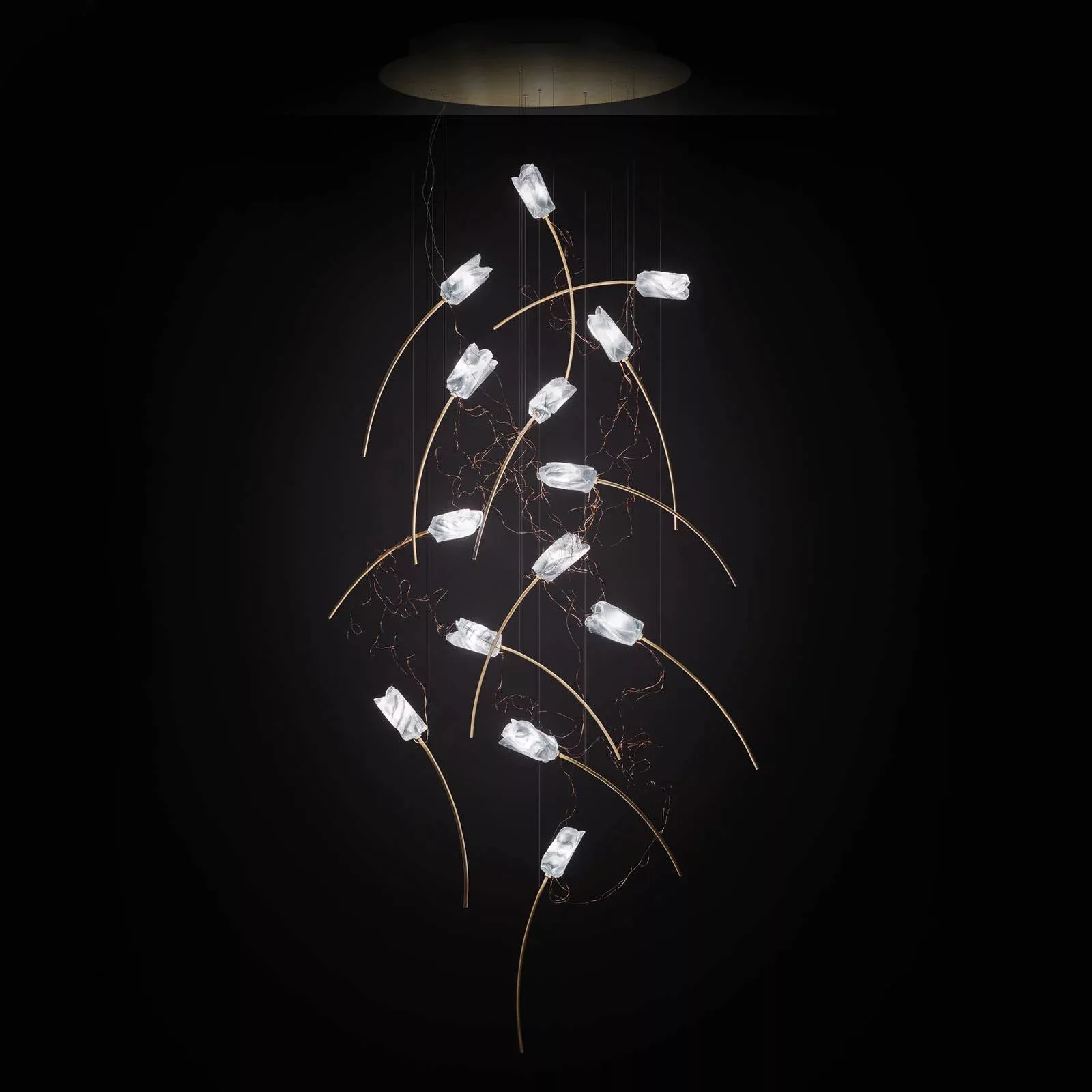 Slamp Tulip 14 LED-Hängelampe prisma/messing rund günstig online kaufen