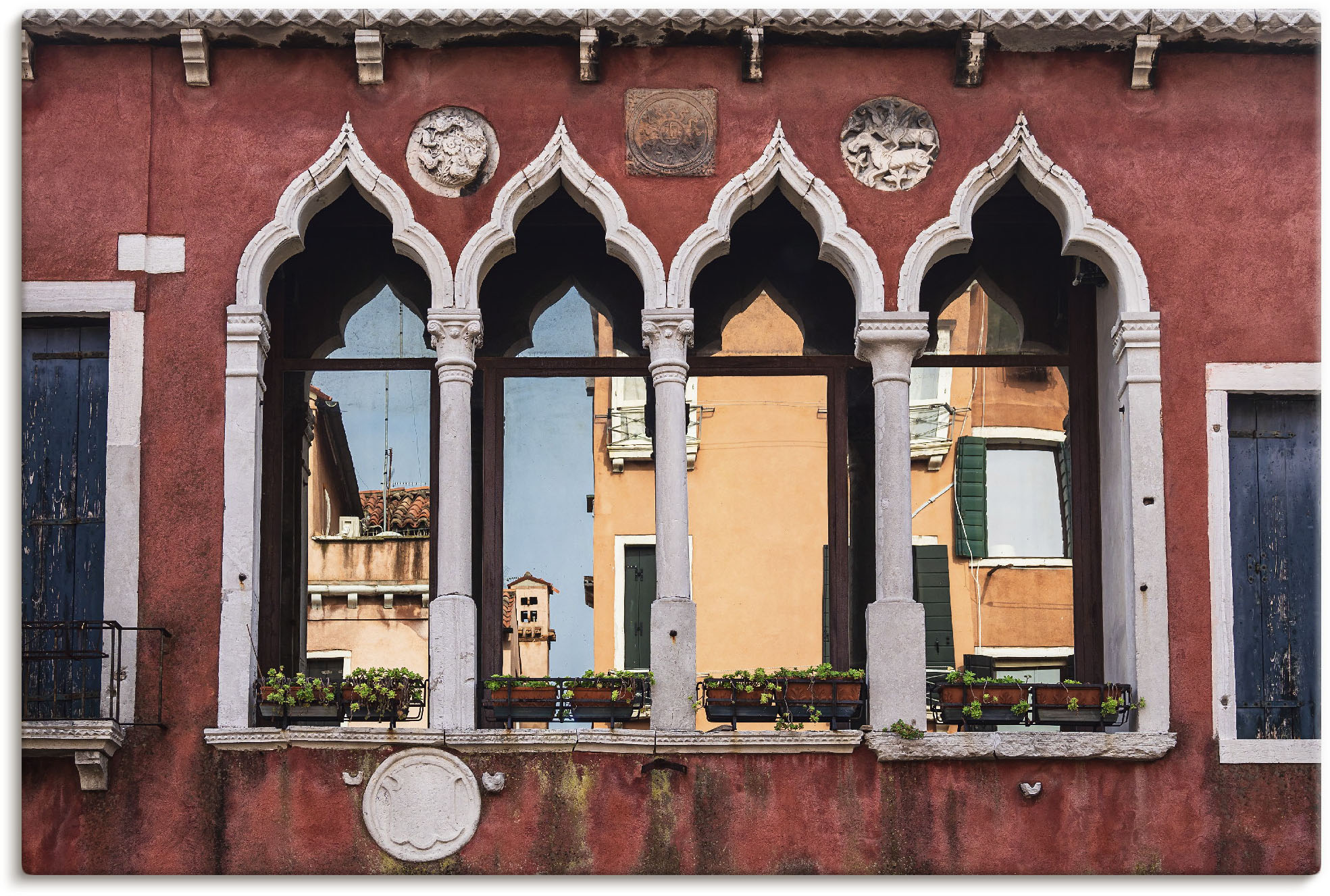 Artland Wandbild "Historische Gebäude Altstadt von Venedig", Fenster & Türe günstig online kaufen