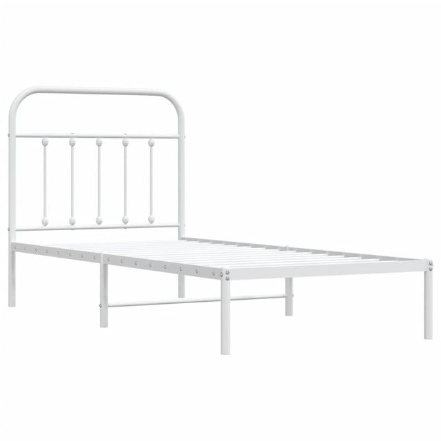 vidaXL Bettgestell mit Kopfteil Metall Weiß 90x190 cm Modell 41796521 günstig online kaufen