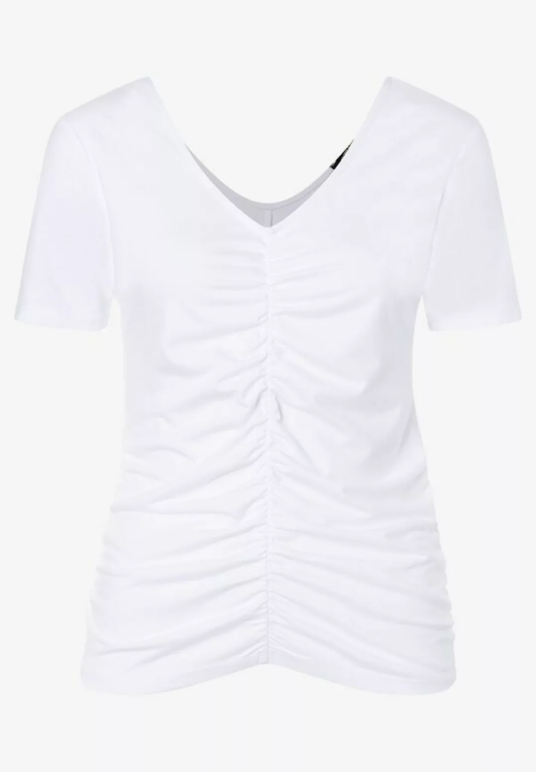 T-Shirt mit Raffung, weiß, Sommer-Kollektion günstig online kaufen