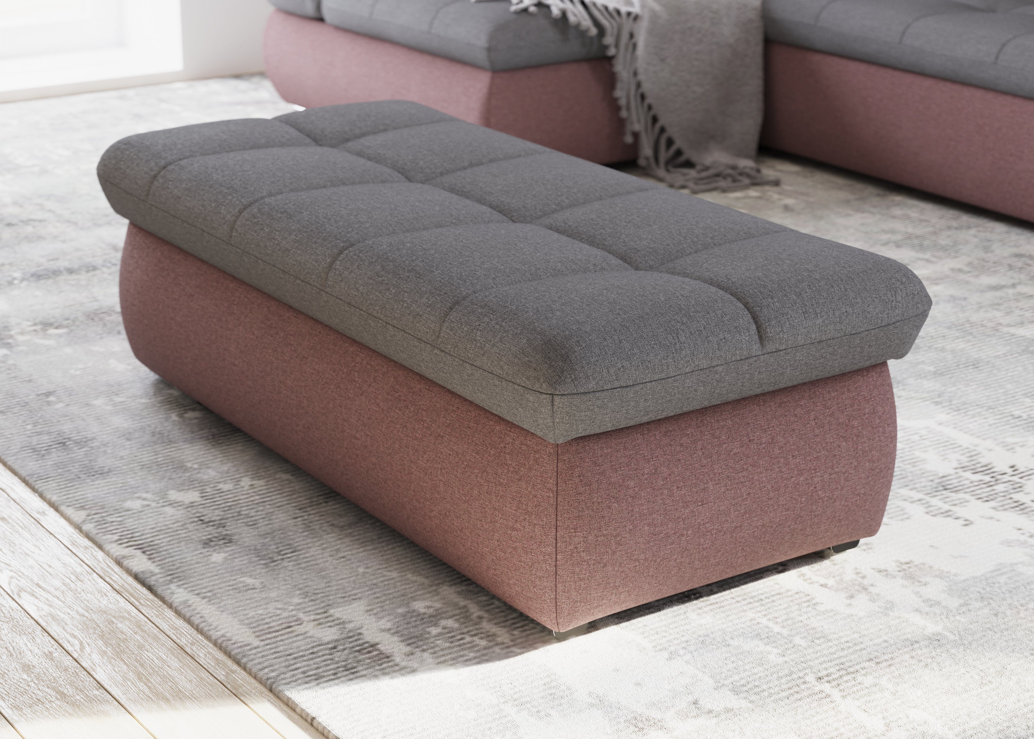 DOMO collection Polsterhocker "Moric", inklusive Stauraum günstig online kaufen