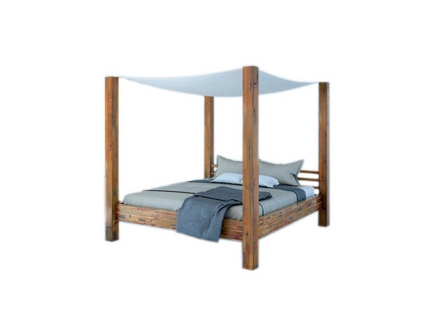 SAM® Himmelbett, Balkenbett aus massivem Akazienholz, mit Vorhang günstig online kaufen