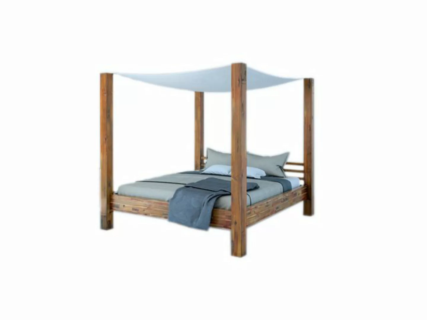 SAM® Himmelbett Johanna, Balkenbett aus massivem Akazienholz, mit Vorhang günstig online kaufen