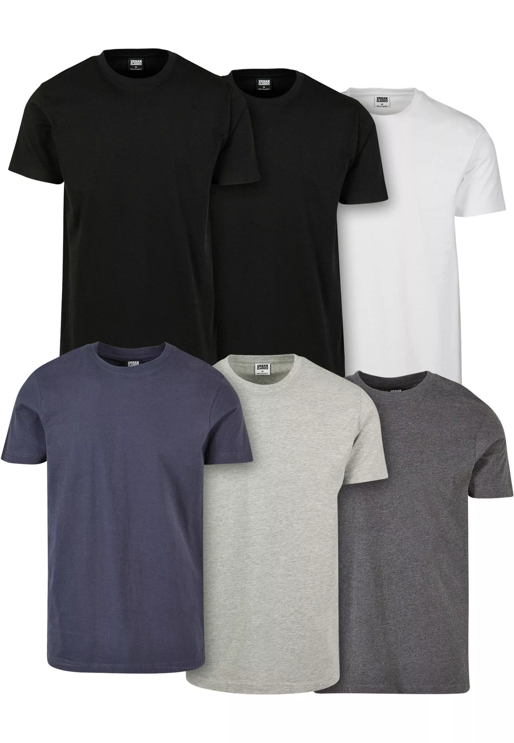 URBAN CLASSICS T-Shirt "Urban Classics Herren Basic Tee 6-Pack" günstig online kaufen