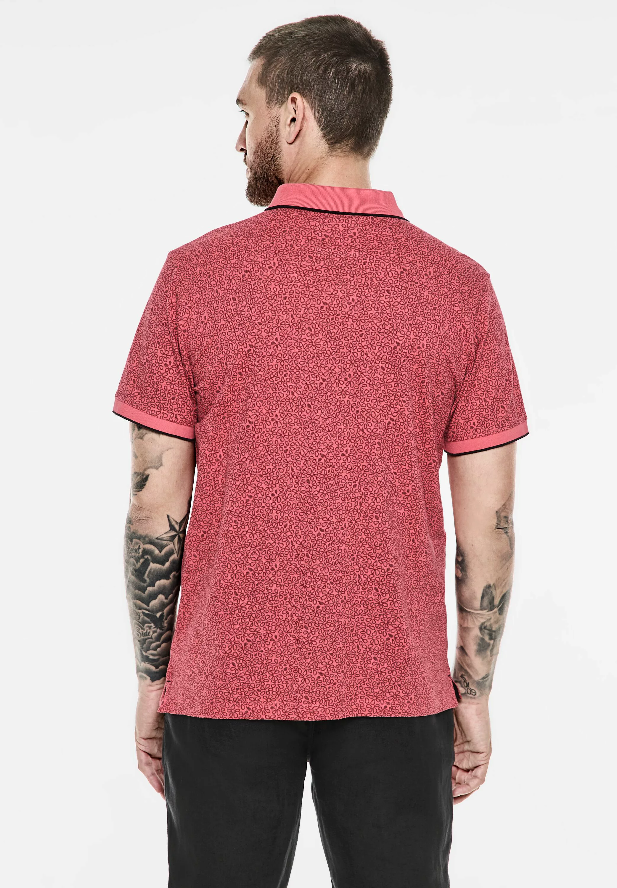 STREET ONE MEN Poloshirt, in Melange Optik günstig online kaufen