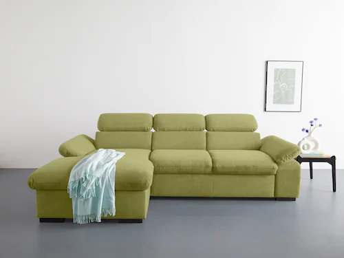 COTTA Ecksofa "Lola L-Form", (Set, mit Hocker), mit Hocker & Kopfteilfunkti günstig online kaufen