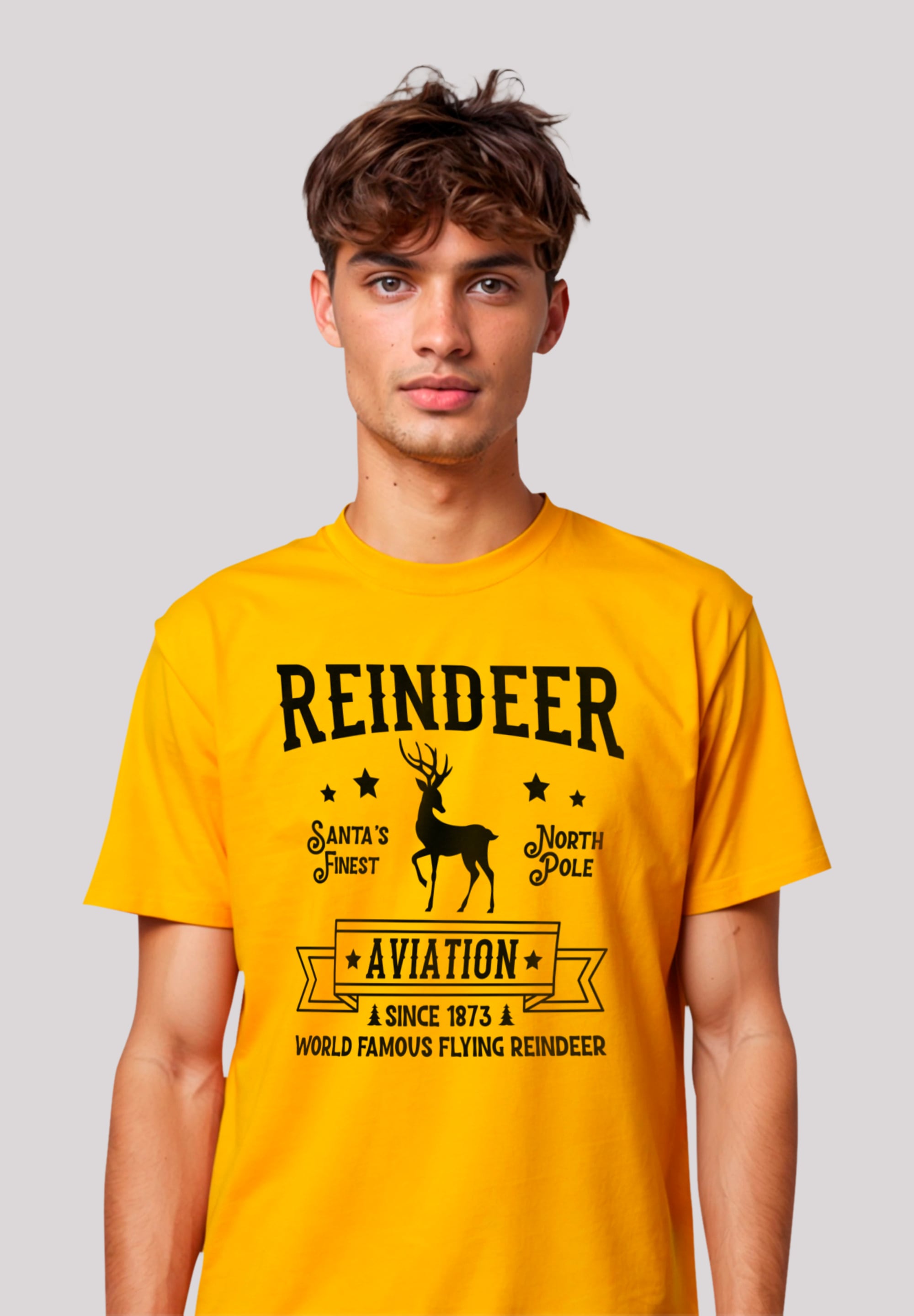 F4NT4STIC T-Shirt "Reindeer Aviation Retro Weihnachts Sign", Premium Qualit günstig online kaufen