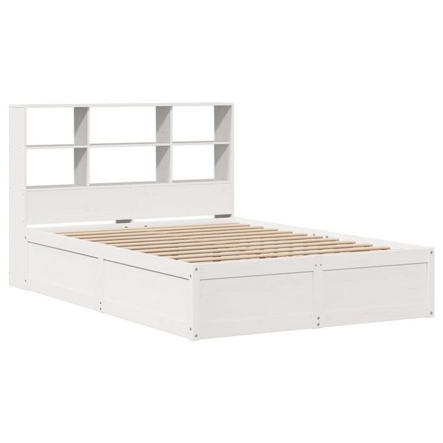 vidaXL Bett Massivholzbett ohne Matratze Weiß 135x190 cm Kiefernholz günstig online kaufen