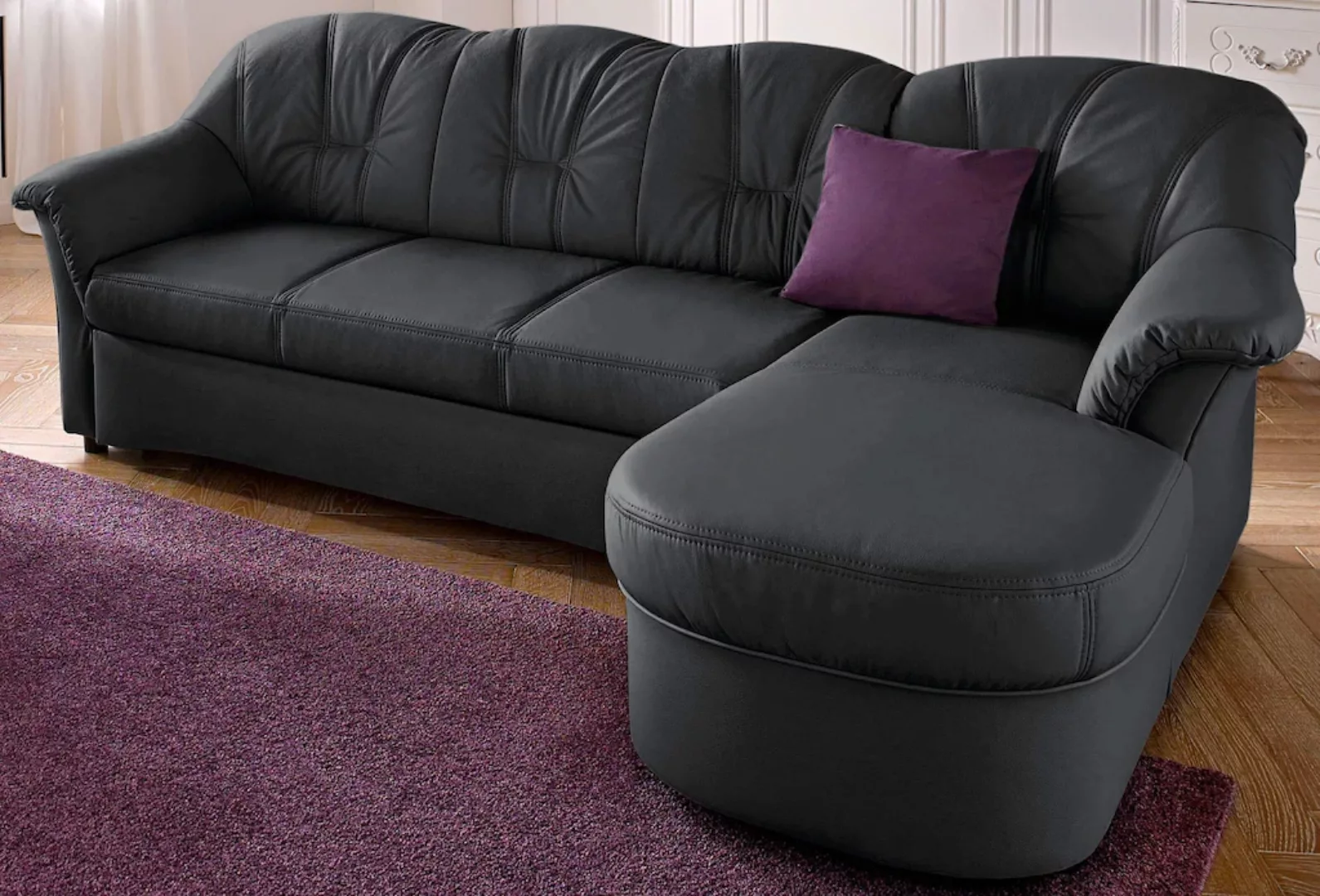 DOMO collection Ecksofa Flores Schlafsofa, B/T/H: 233/142/86 cm, L-Form, wa günstig online kaufen