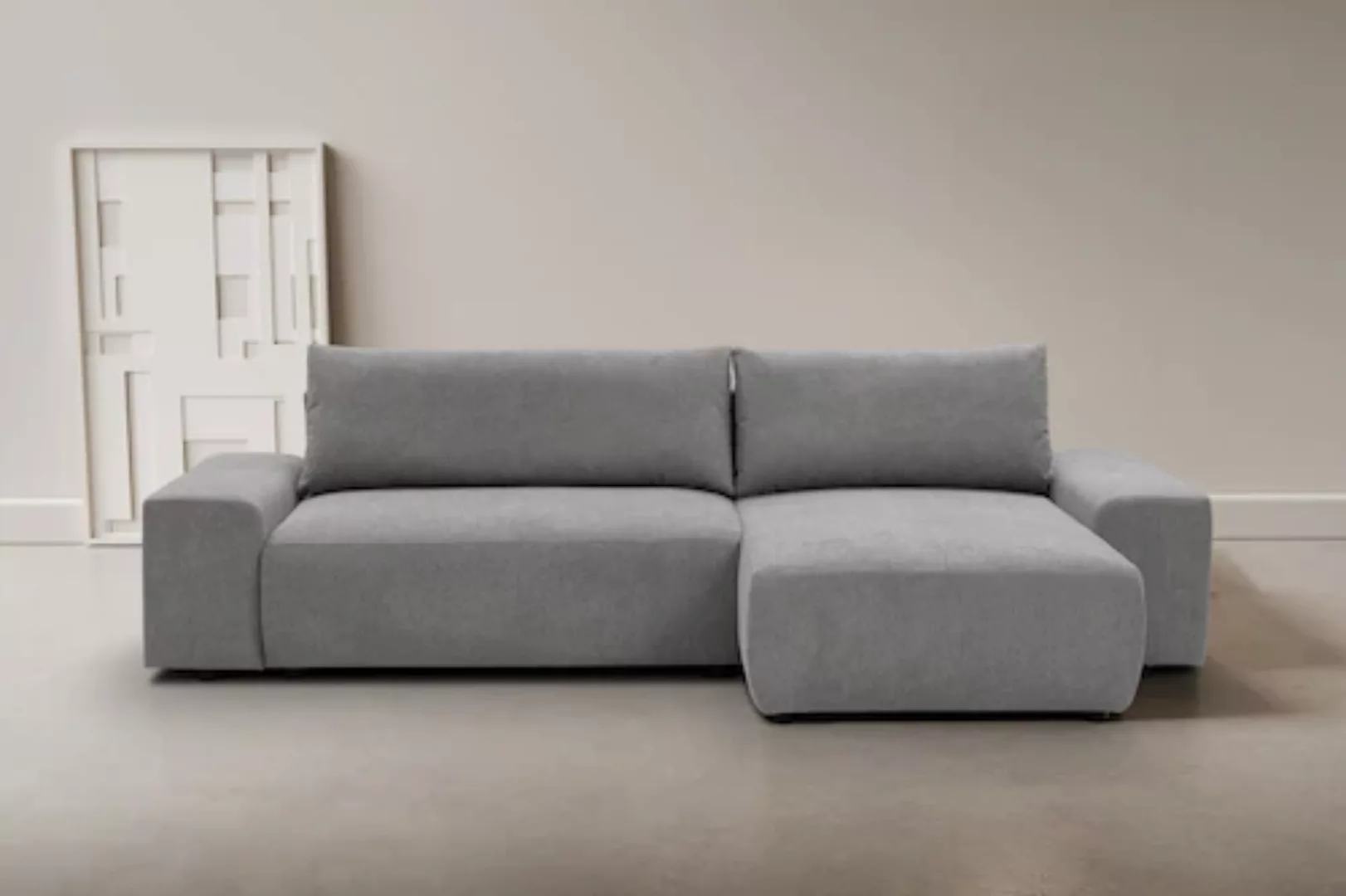 INOSIGN Ecksofa Amsterdam, Design Ecksofa mit hohem Komfort, Schlaffunktion günstig online kaufen